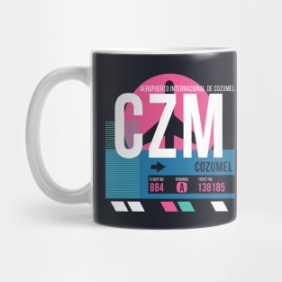 Cozumel (CZM) Airport // Sunset Baggage Tag Mug